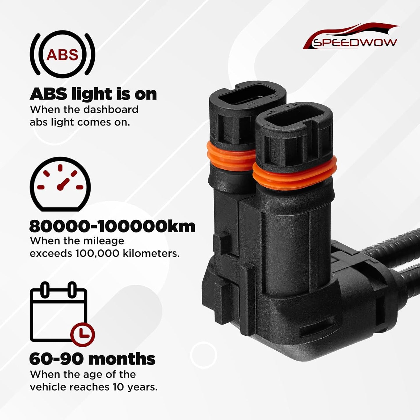 SPEEDWOW 4Pcs ABS Wheel Speed Sensor Front Rear Left Right Compatible with 2005-2010 300 2008-2010 Dodge Challenger 2006-2010 Dodge Charger 2005-2008 Dodge Magnum ALS1931 ALS1936