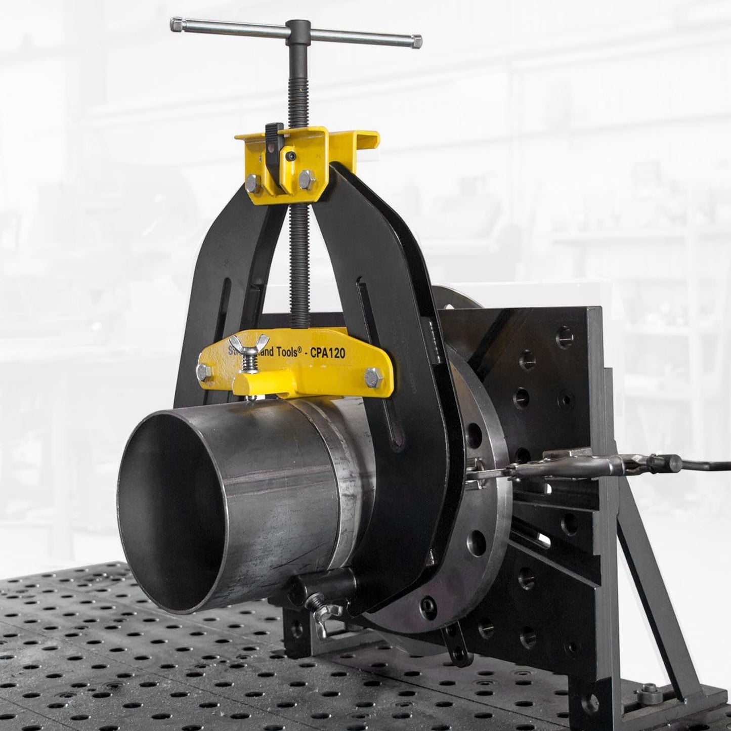 Strong Hand Tools, Pipe Alignment Clamp, Pipe Diameter Capacity: 4.5" - 12", Fit-Up Clamp, Quick Acting Screws, Stainless Steel Contact Adjustment Screws, CPA120