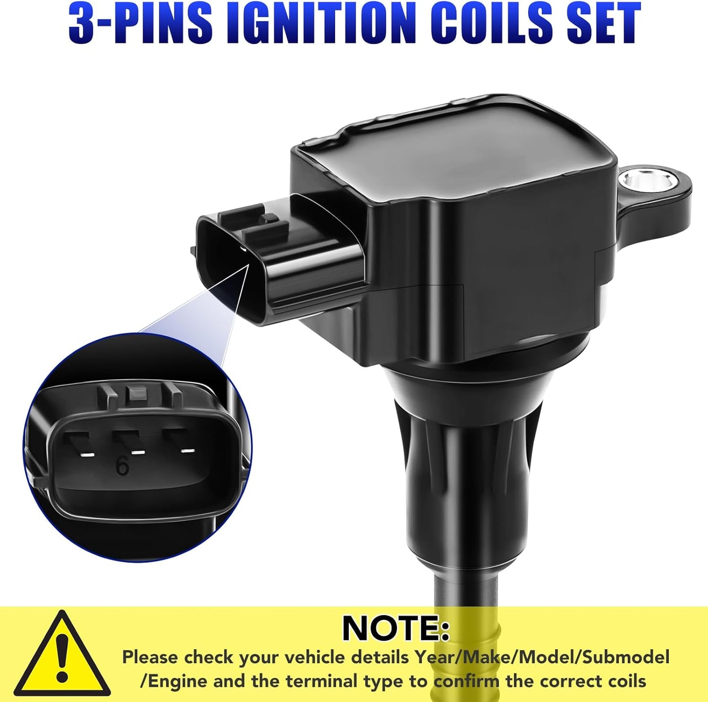 Set of 4 Ignition Coil Pack and Spark Plugs Fits for Nissan Sentra 1.8 L4 2002 2003 2004 2005 2006 1.8L Replaces UF351 C1397