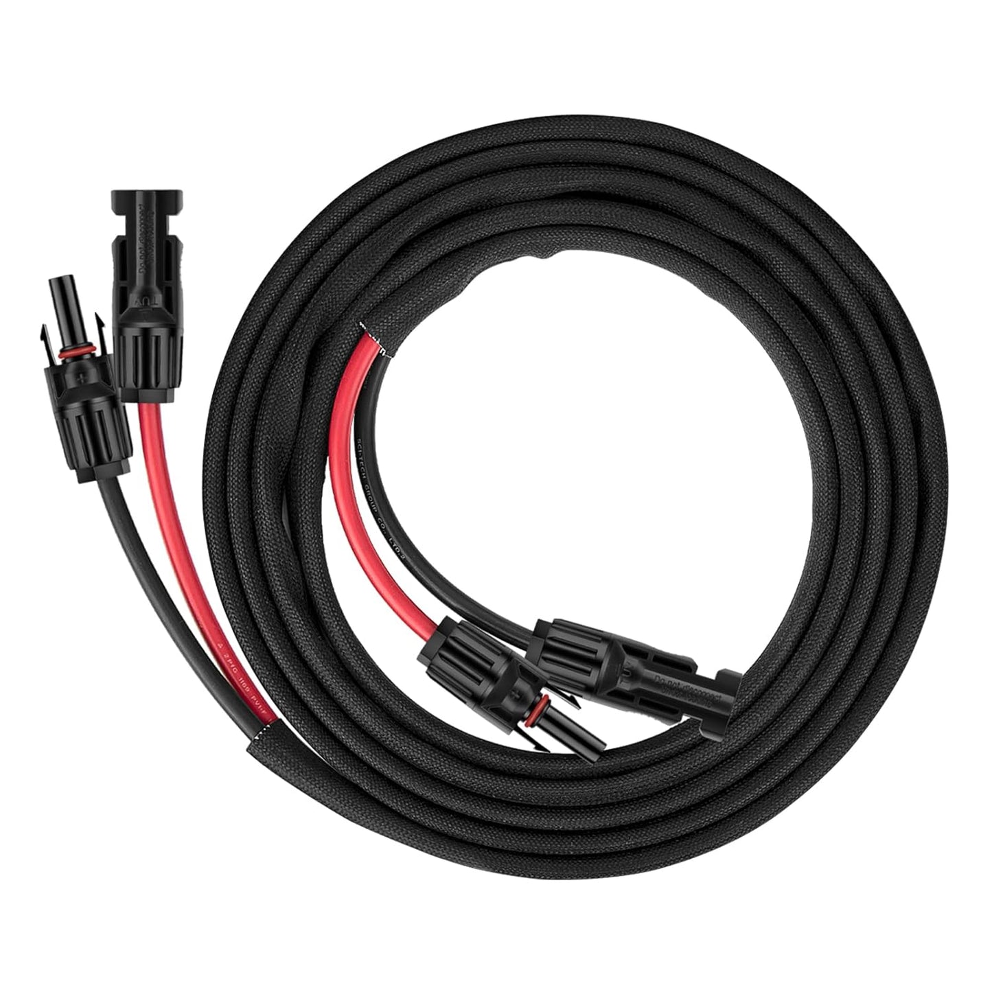 50FT 10AWG Solar Panel Extension Cable with Female and Male Connectors, Solar Cable for Solar Panels, Charge Controllers and Solar Generator (10AWG, 50FT)