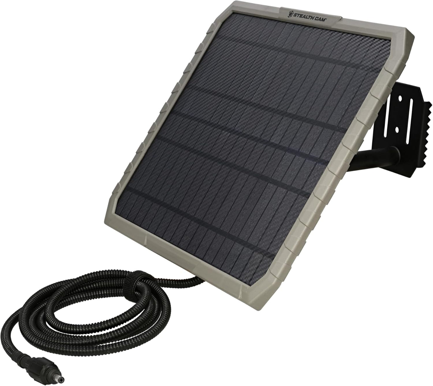 Stealth Cam Durable Sol-Pak Solar Battery Pack, 12V Solar Power Panel, Rechargeable Battery & 10ft Insulated Cable, Compatible with All Wireless/Cellular Trail Cameras - 3000 mAh