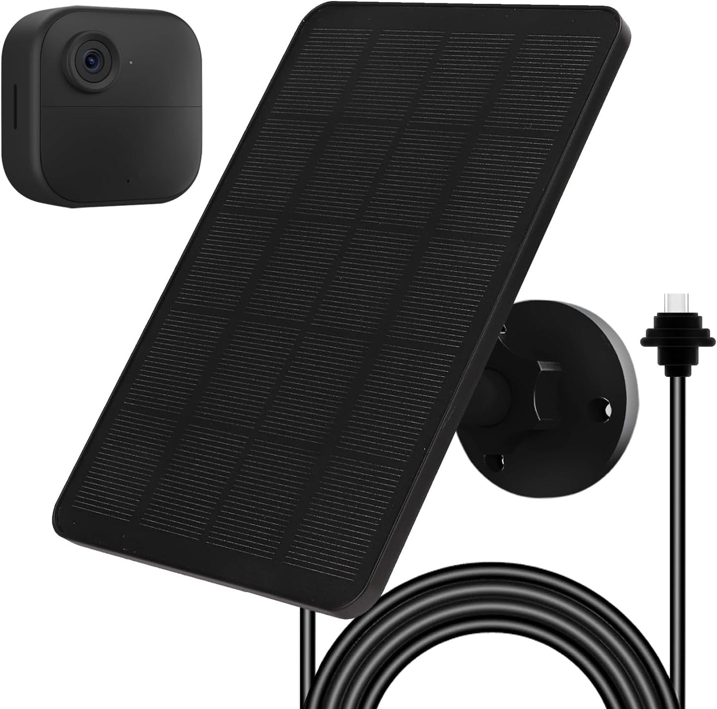 Solar Panel for Blink Camera Outdoor, Solar Panel 4W Compatible with Blink Outdoor 4 (4th Gen) Camera, Solar Charger for Camera with 13.12Ft Outdoor Power Cable, 360° Adjustable Mount, 2 Pack