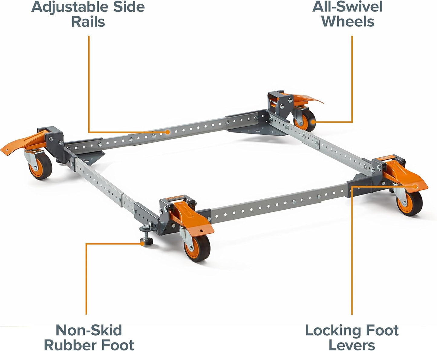 Bora Heavy Duty All-Swivel Mobile Base: 650 Lb Capacity PM-2550
