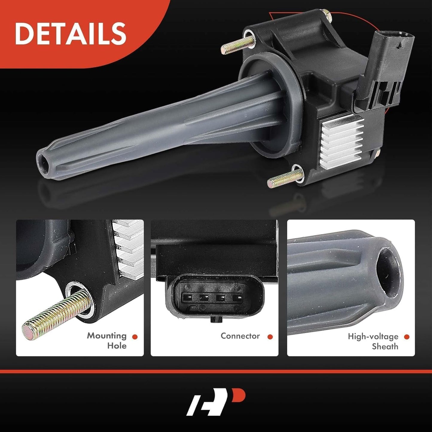 A-Premium Engine Ignition Coil Pack Compatible with Chevrolet Silverado 1500 2019-2020 & GMC Sierra 1500 2020-2021 & Cadillac CT4 2020-2021, 2.7L, Replace# 12698943
