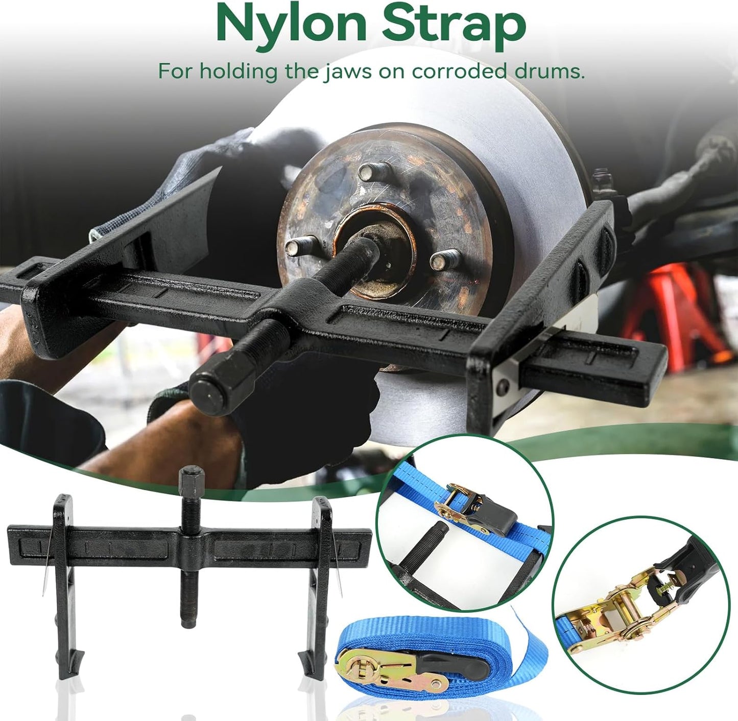 6980 Drum and Rotor Puller, Brake Rotor Removal Tool, Drum Brake Hub Puller for Removing Hub Drums, Rotors, Drive Wheels, Gears, Flywheels, Pulleys