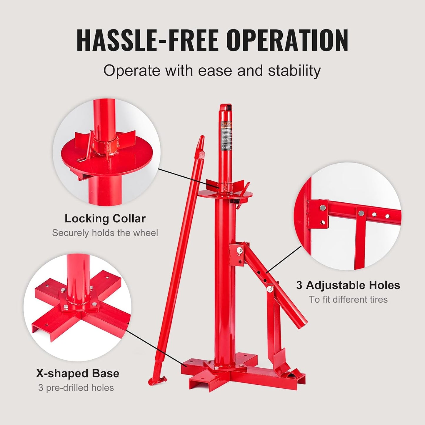 VEVOR Manual Tire Changer, Portable Hand Bead Breaker Mounting Tool for 8"-16" Tires, Compatible with Car Truck Trailer, Tire Mounting Machine for Home Garage Small Auto Shop