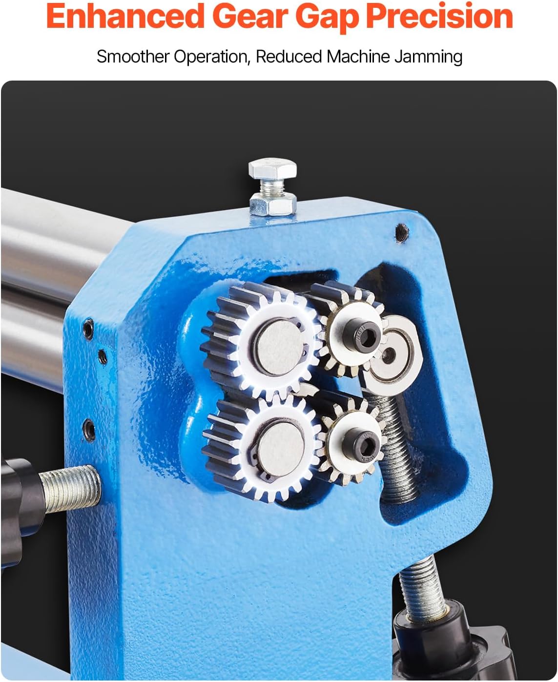 VEVOR Slip Roll Machine, 24-Inch Forming Width, 16 Gauge Capacity, Sheet Metal Slip Roller with 2 Detachable Rollers, Bending Round Machine, for Aluminum Alloy Sheet Low Carbon Steel Copper Sheet