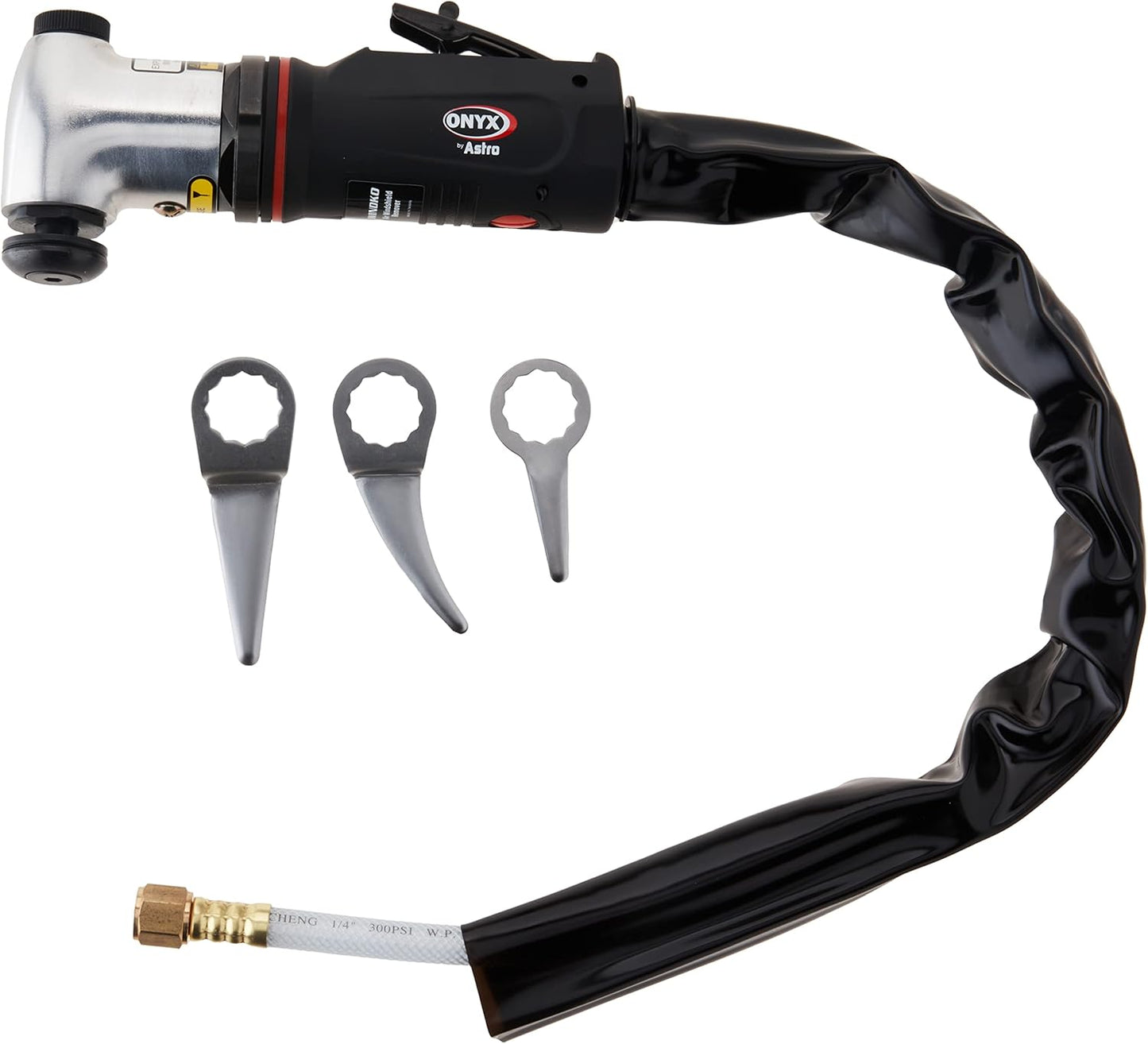 Astro Pneumatic Tool WINDKO ONYX Air Windshield Remover with 3pc. Blade Set - Rear Exhaust (Assorted Blades Sold Separately)