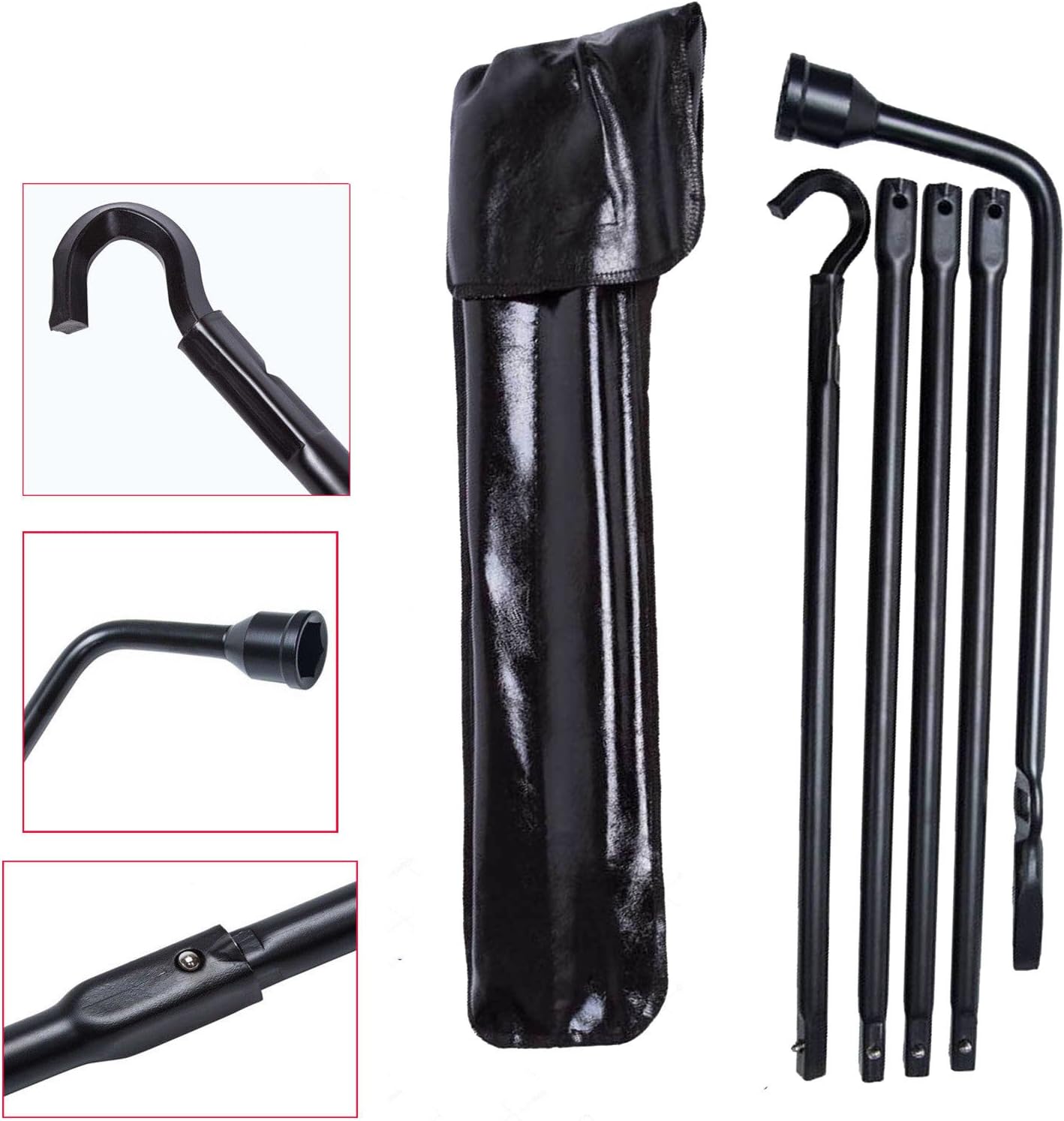 Spare Tire Tool Kit OEM for Dodge Ram 1500 2002 to 2015 Replace for RTW7K442 and 2 Ton Scissor Jack Wheel Tools Set 3-Year Guarantee
