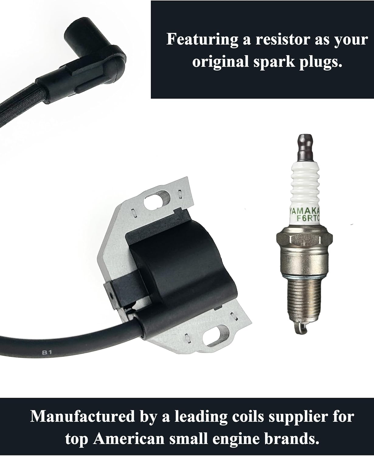 YAMAKATO 21171-0743 Ignition Coil for Kawasaki John Deere X300 Toro Zero Turn with FR651V FR691V FX751V FX801V FX850V FR600V Lαwnmower Engiηes, Armature Magneto 21171-0711 21171-0738 21171-7041