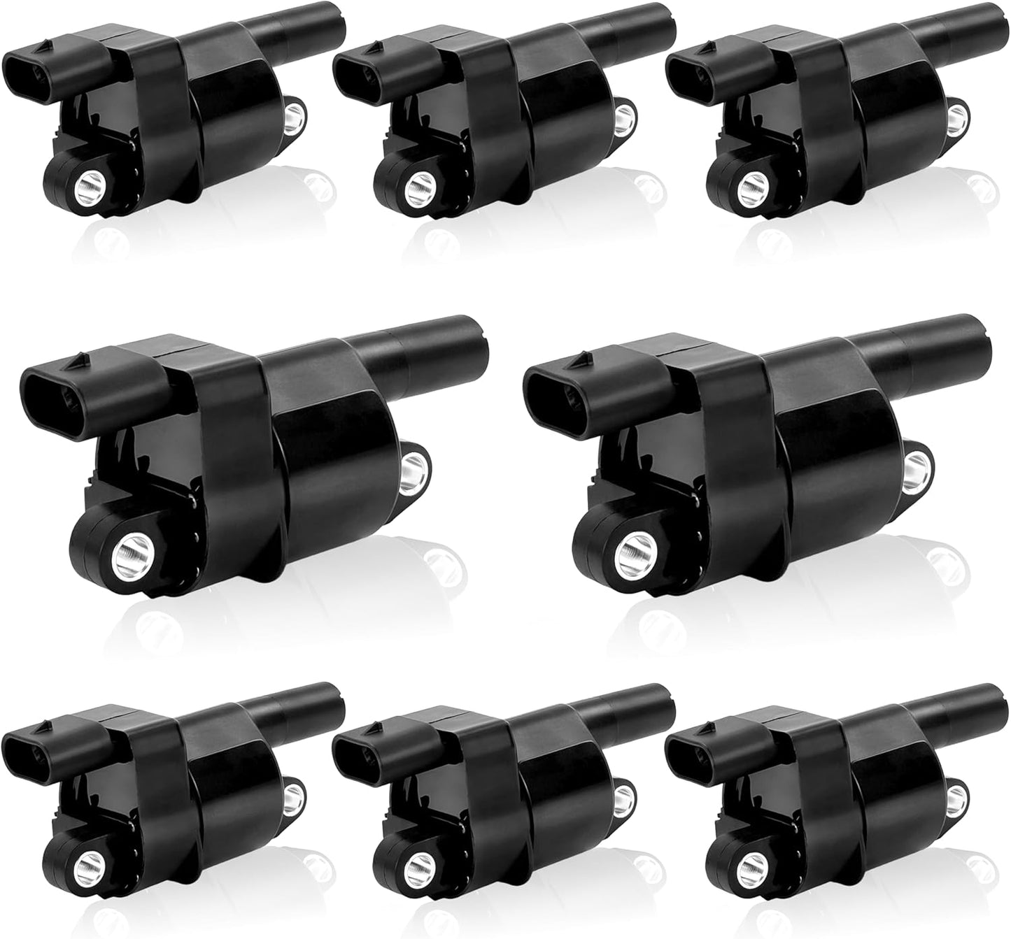Set Of 8 UF414 Round Ignition Coil Pack Compatible with V8 4.8 5.3 6.0 Chevy Express Silverado 1500 2500 3500 Tahoe Avalanche/GMC Yukon Sierra Savana Envoy/Cadillac Escalade Replace# C1512 5C1555