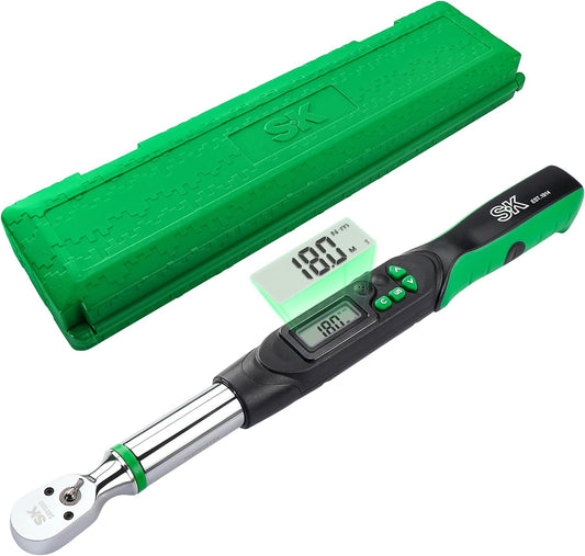 SK 3/8" Drive Digital Torque Wrench, 6.8 to 135 N-M, LED Display, Four Units of Measure & Flash Notification