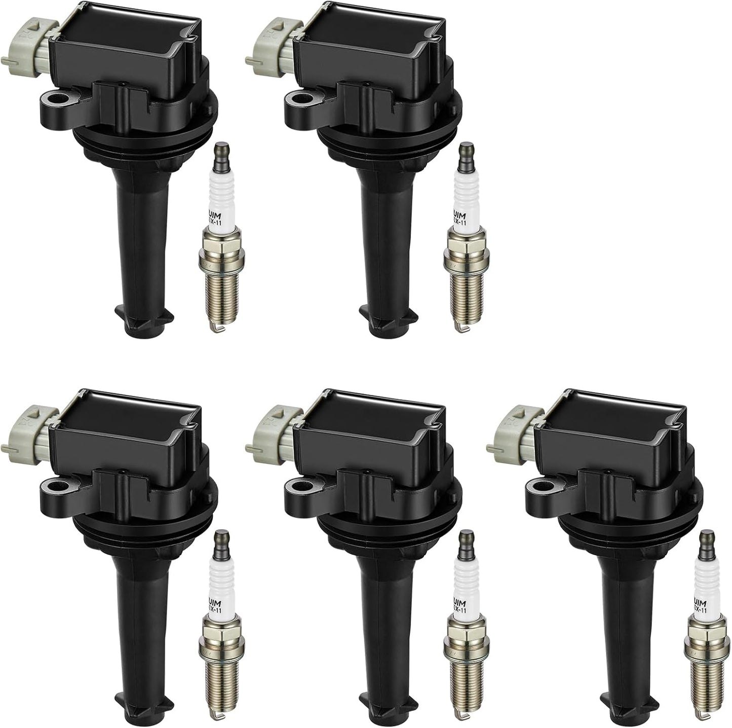 BDFHYK Ignition Coil Pack and Double Iridium Platinum Spark Plugs Compatible with BMW 328i xDrive 528i X3 525i 530i 325i 325xi 330i 330xi X3 Z4 X5 3.0L 2.5L L6 0221504470 12120032137 UF592, Sets of 6