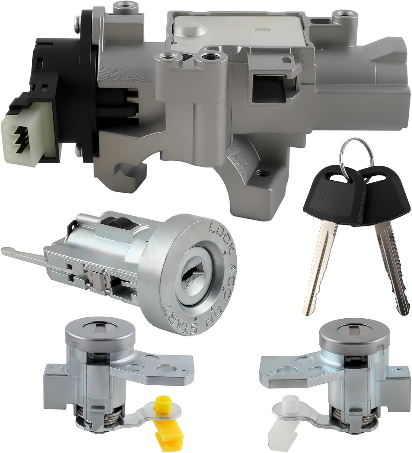 AUTOKAY 15795321 15795322 Ignition Switch Cylinder Housing with Ignition Lock Cylinders & Keys Assembly Set Fits for Chevrolet 2004-2012 for GMC 2004-2012 for Hummer 2006-2010 for Isuzu 2006-2008