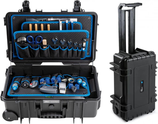 B&W International Jumbo 6600 Outdoor Tool Case with Pocket Tool Boards, Black