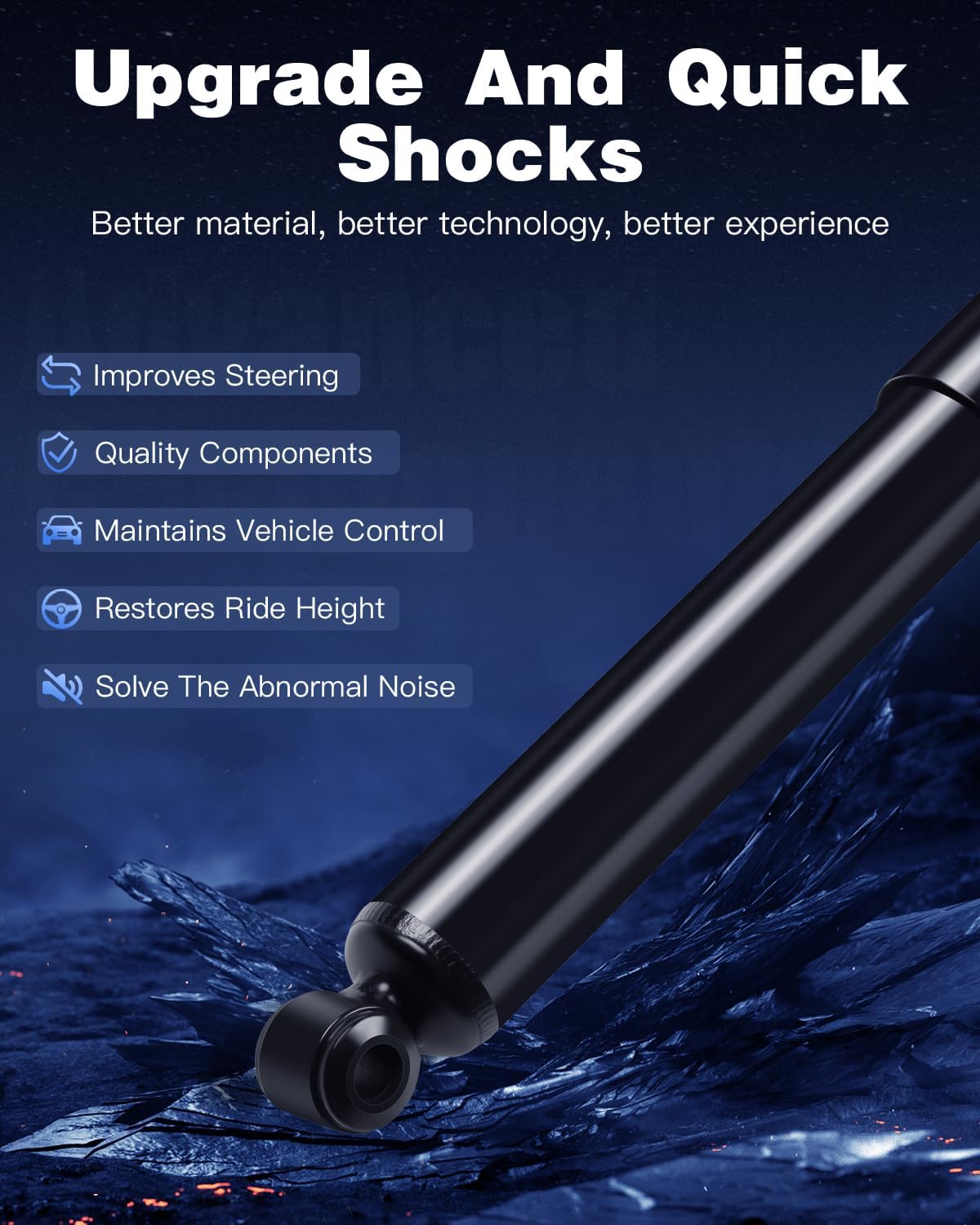 Shocks Struts,ECCPP Front Rear Shock Strut Absorbers Kits for 1998 1999 2000 2001 2002 for Nissan Frontier Compatible with 344427 37077 344429 37078