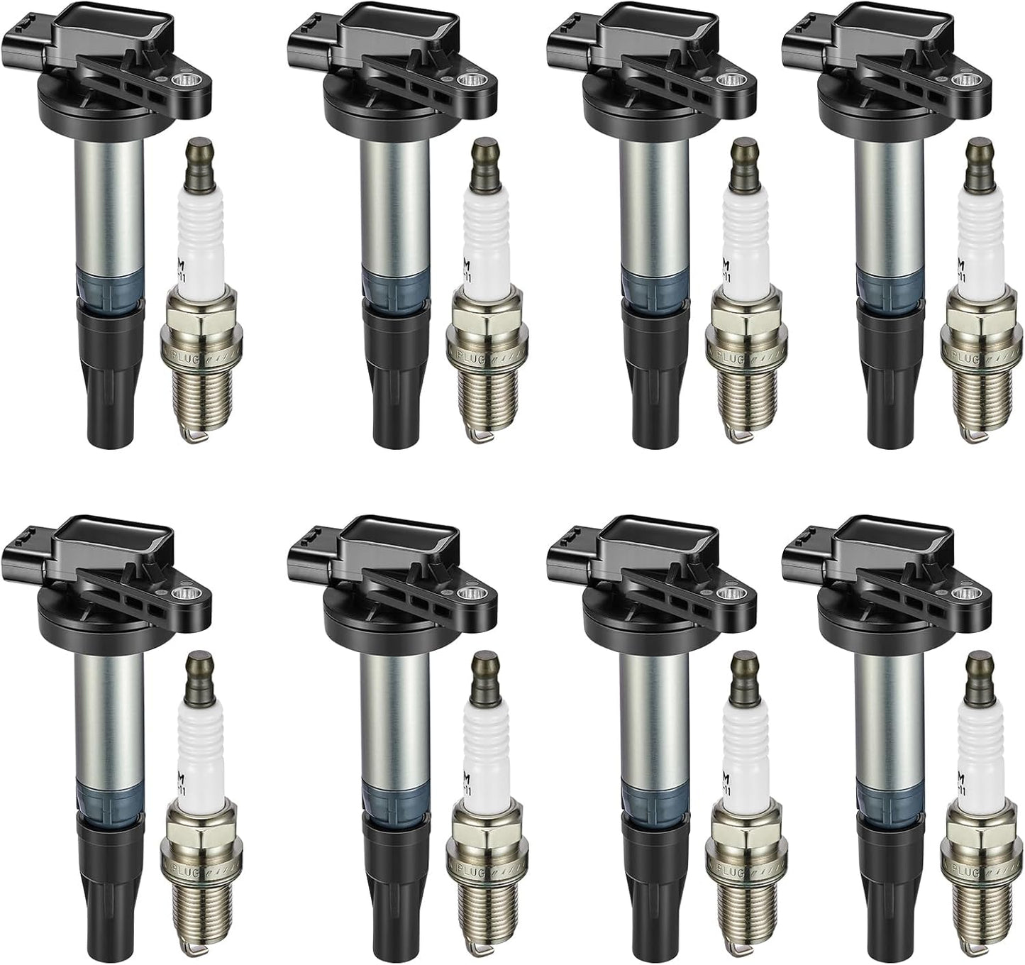 BDFHYK Ignition Coil Pack and Double Iridium Platinum Spark Plugs Compatible with BMW 328i xDrive 528i X3 525i 530i 325i 325xi 330i 330xi X3 Z4 X5 3.0L 2.5L L6 0221504470 12120032137 UF592, Sets of 6