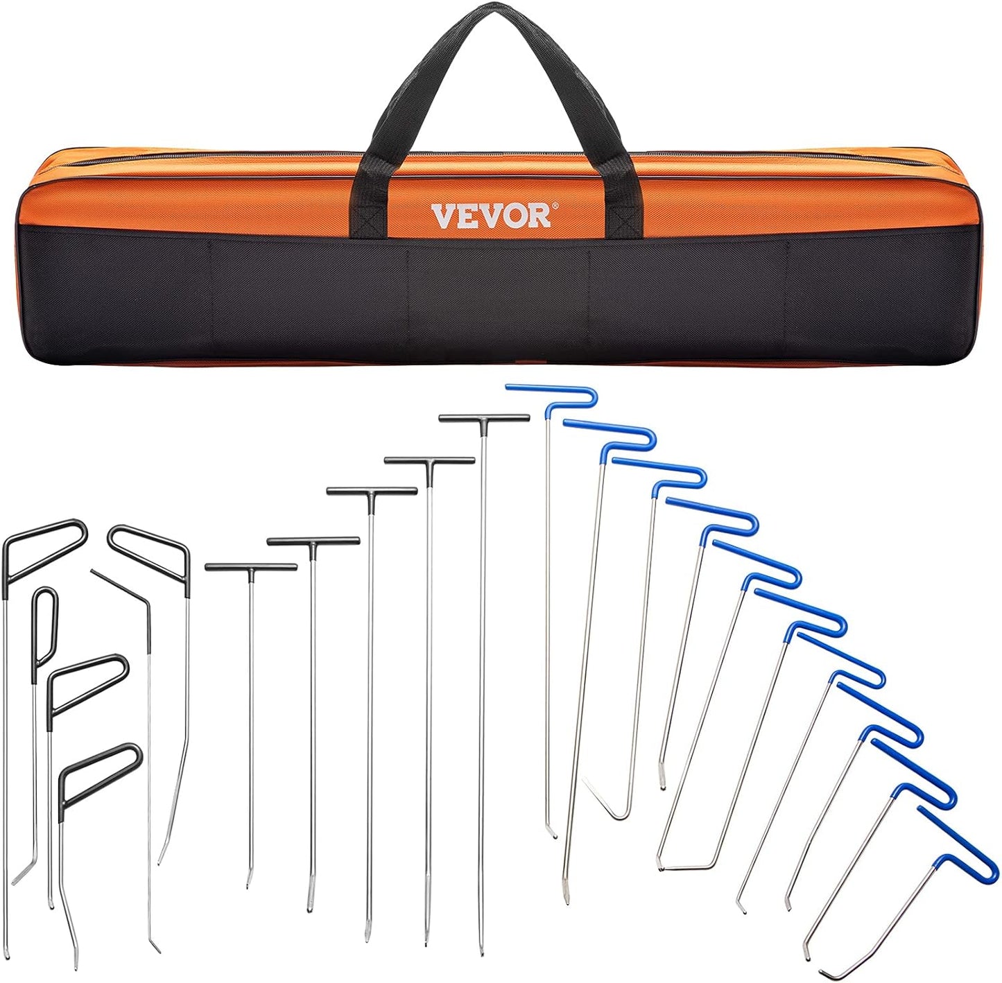 VEVOR 117 PCS Dent Removal Kit, Paintless Dent Repair Kit with Golden Lifter, Bridge Puller, Slide Hammer T-bar Dent Puller, Suction Cup Dent Puller for Auto Body Dents, Hail Damage, Door Ding