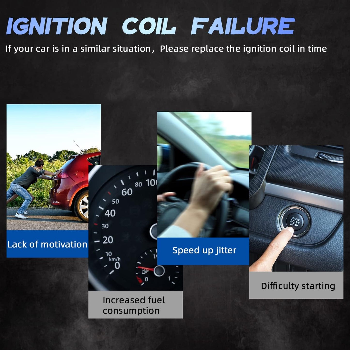 Set of 4 New Ignition Coil on Plug Pack With Boot Compatible with 04-06 Scion Xa/xB 00-05 Echo 01-09 Prius 06-12 Yaris 1.5L L4