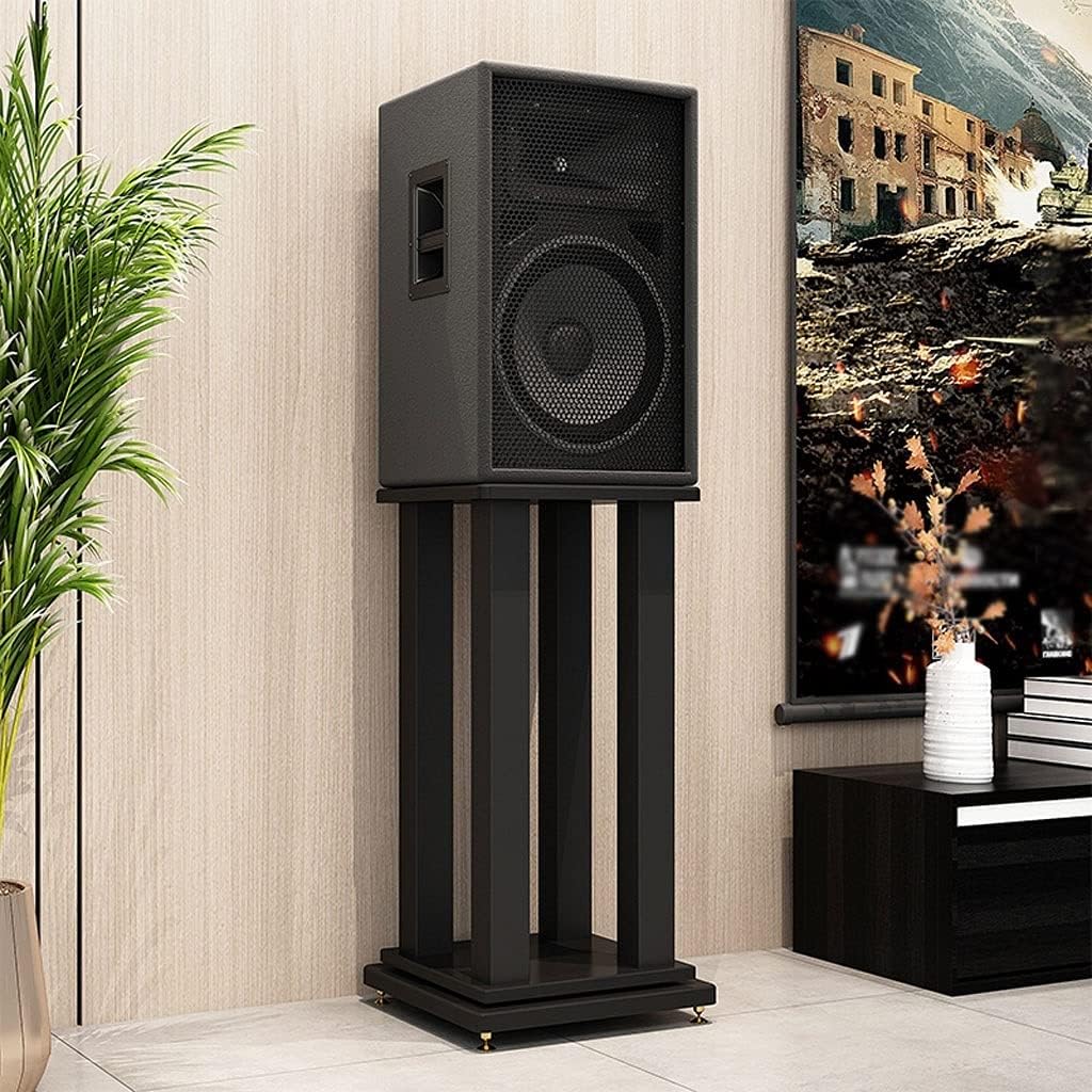 Audio Stand Audio Stand Metal Base Tray Frame Surround Desktop Stand Multimedia Stand Floor Speaker Stand 2 Black Speaker Wall mounts(S-70)