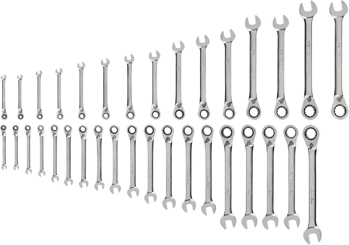 TEKTON Reversible 12-Point Ratcheting Combination Wrench Set with Modular Organizers, 25-Piece (1/4-3/4 in., 6-19 mm) | WRC94304