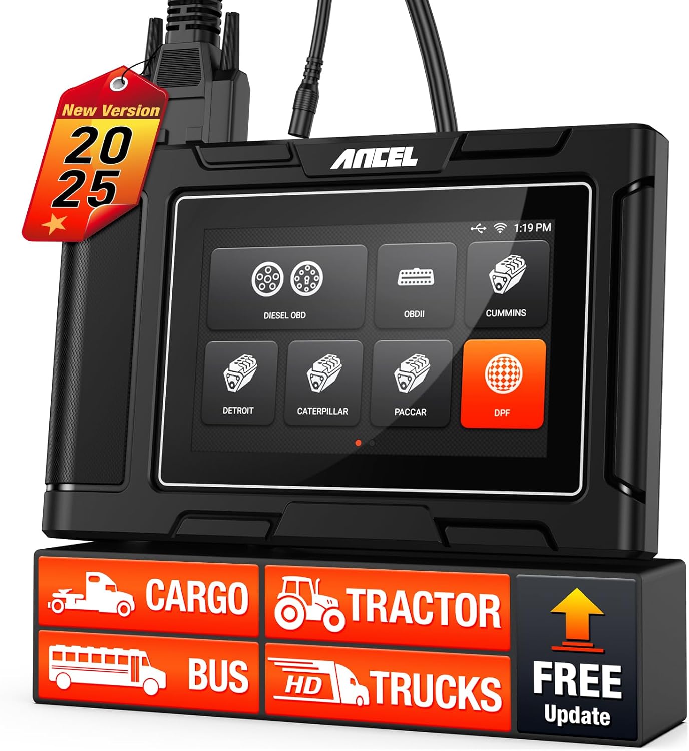 ANCEL FD500 OBD2 Scanner fits for Ford Lincoln Mercury - All Systems Code Reader with Engine, ABS, SRS, Transmission, 4WD Diagnostics - Scan Tool with EPB, Throttle, Oil Reset, Battery Registration