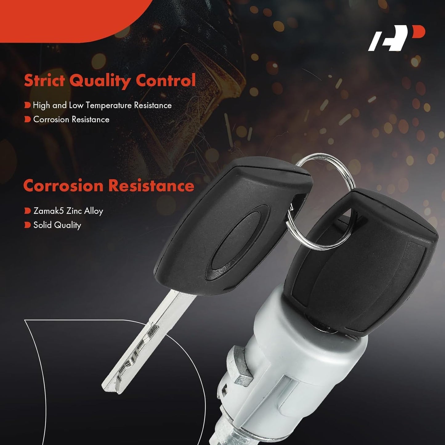 A-Premium Ignition Lock Cylinder with 2 keys Compatible with Ford Vehicles - Transit 2012-2019