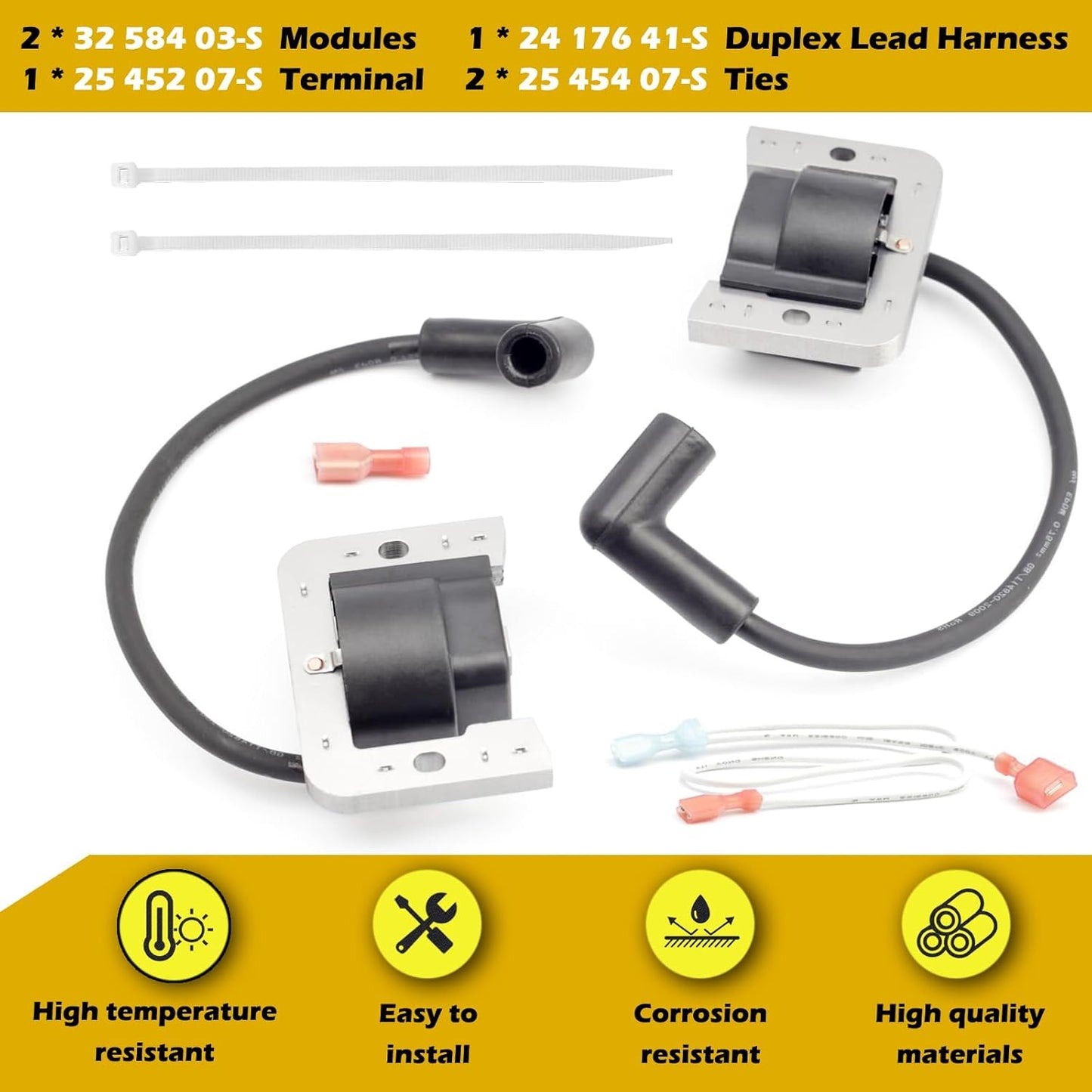 25-707-03-S 32-707-01-S Ignition Coil Module Compatible with Kohler Engine Spark MDI Conversion Assembly CH740 CV740,CH750 CV750,SV735 SV740 SV840