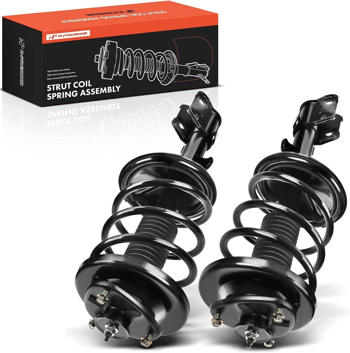 A-Premium Rear Pair (2) Shock Absorber Strut Assembly Compatible with Honda Odyssey 1999-2003, Pilot 2003-2008 & Acura MDX 2001-2002, V6 3.5L, Driver and Passenger Side