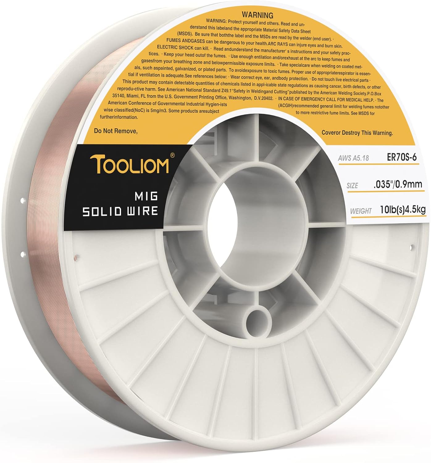 TOOLIOM ER70S-6 .035"(0.9 mm) Mild Steel MIG Solid Welding Wire on 10-Pound Spool 2PCS Compatible for TL-200M Pro TL-250M Pro