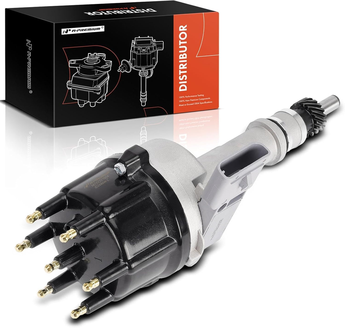 A-Premium Ignition Distributor with Cap and Rotor Compatible with Ford Ranger 1986-1989/1991-1992, Bronco II 1986-1990, 2.9L, Naturally Aspirated