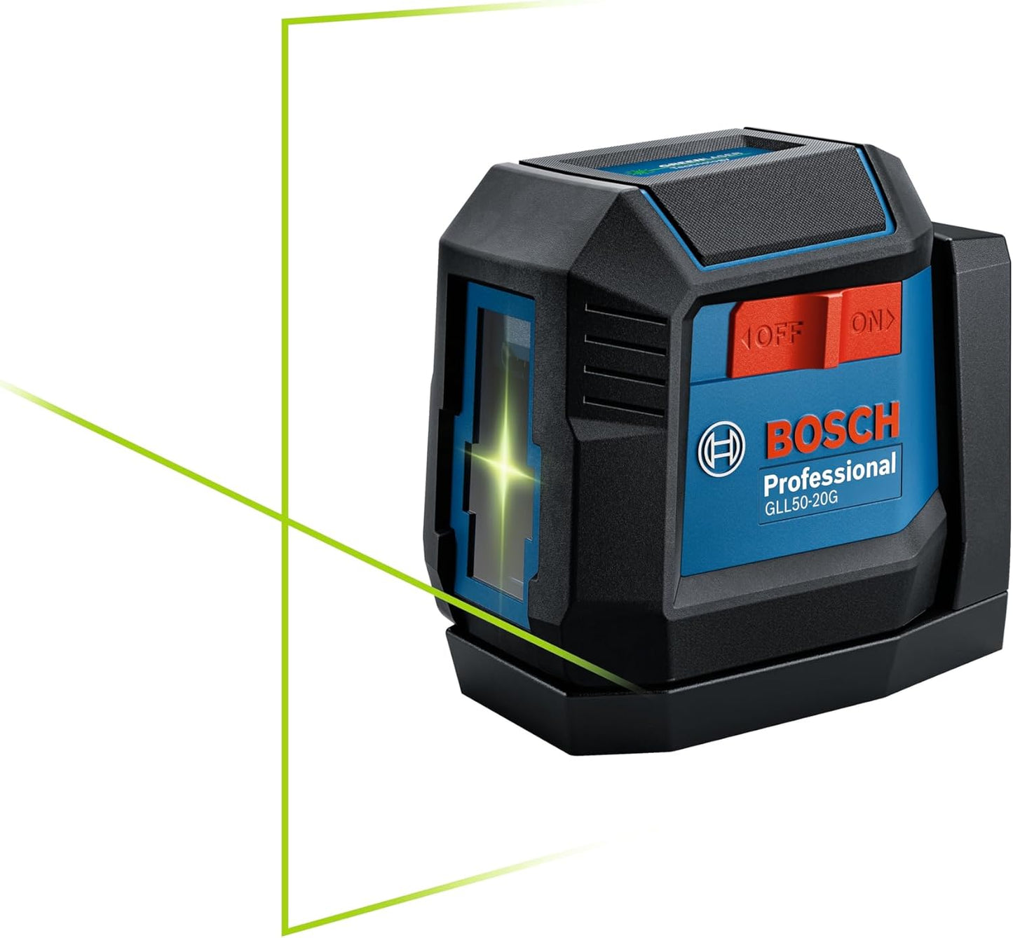 Bosch GLL40-20G 40 foot Self Leveling Green Beam VisiMax Cross Line Laser with Smart Pendulum System, Class II laser product, <5mW power output