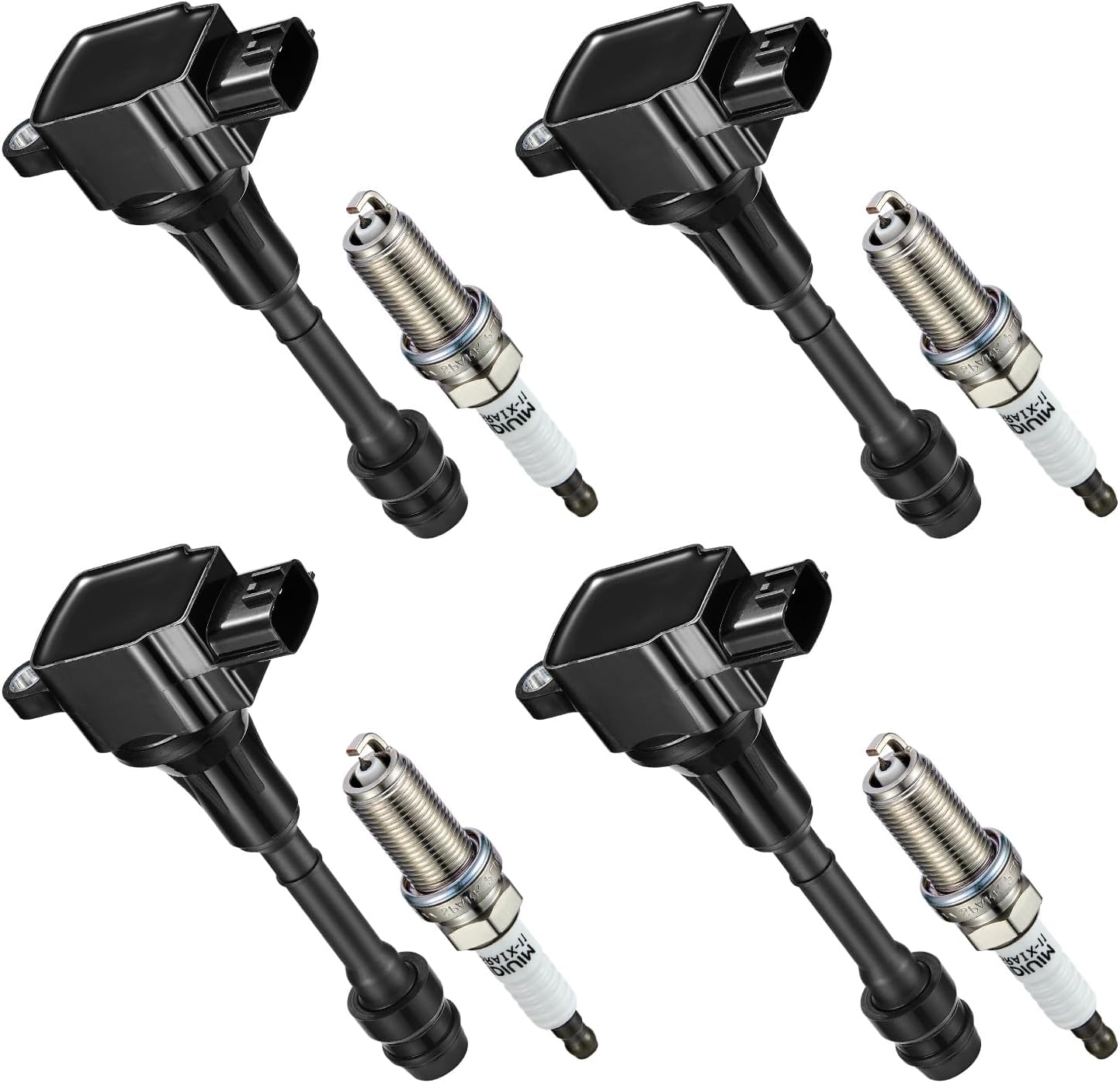 4-Pack UF659 Ignition Coils Compatible with Nissan Juke 11-17, Qashqai 17-22, Rogue Sport 17-22, Rogue 17-19, Sentra 17-19, 1.6L 2.0L L4 - Replaces 224481KC0A C1807 522202