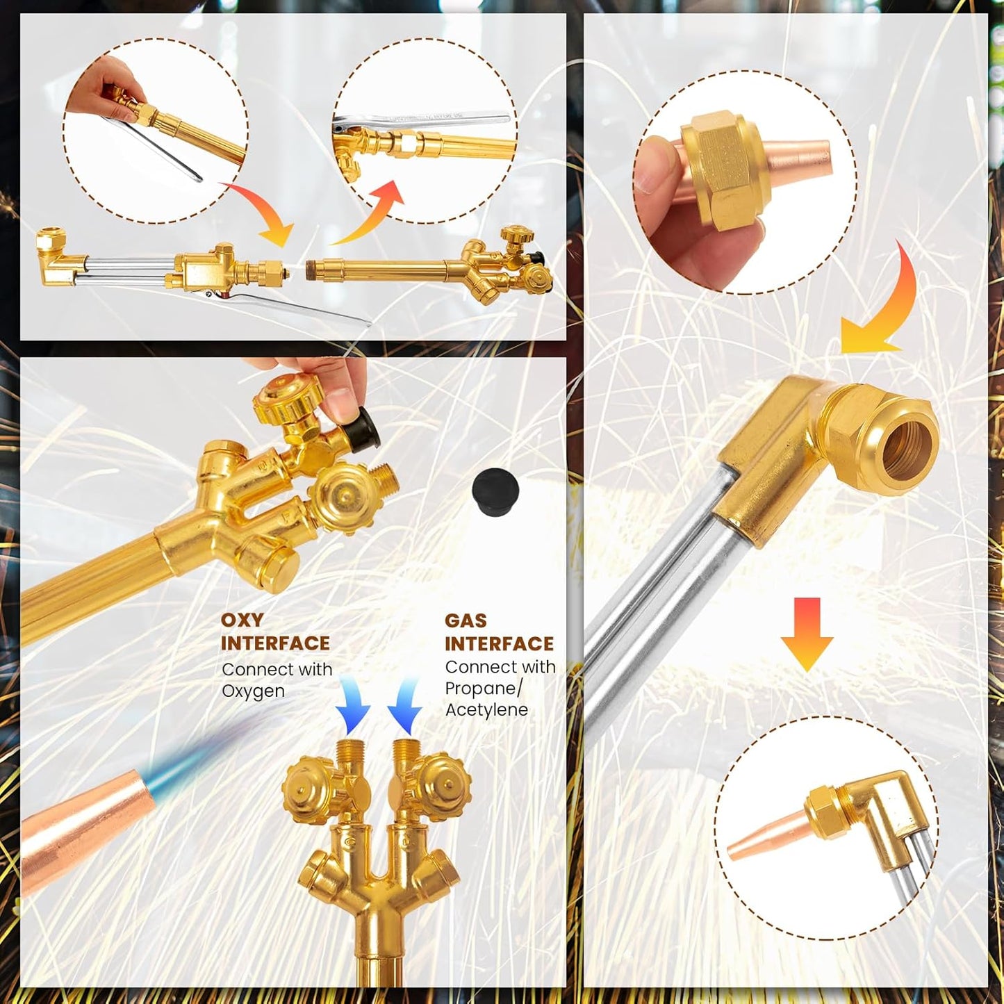 Victor Torch Set CA2460 Medium Duty Oxyacetylene Cutting Torch for Cutting and Welding