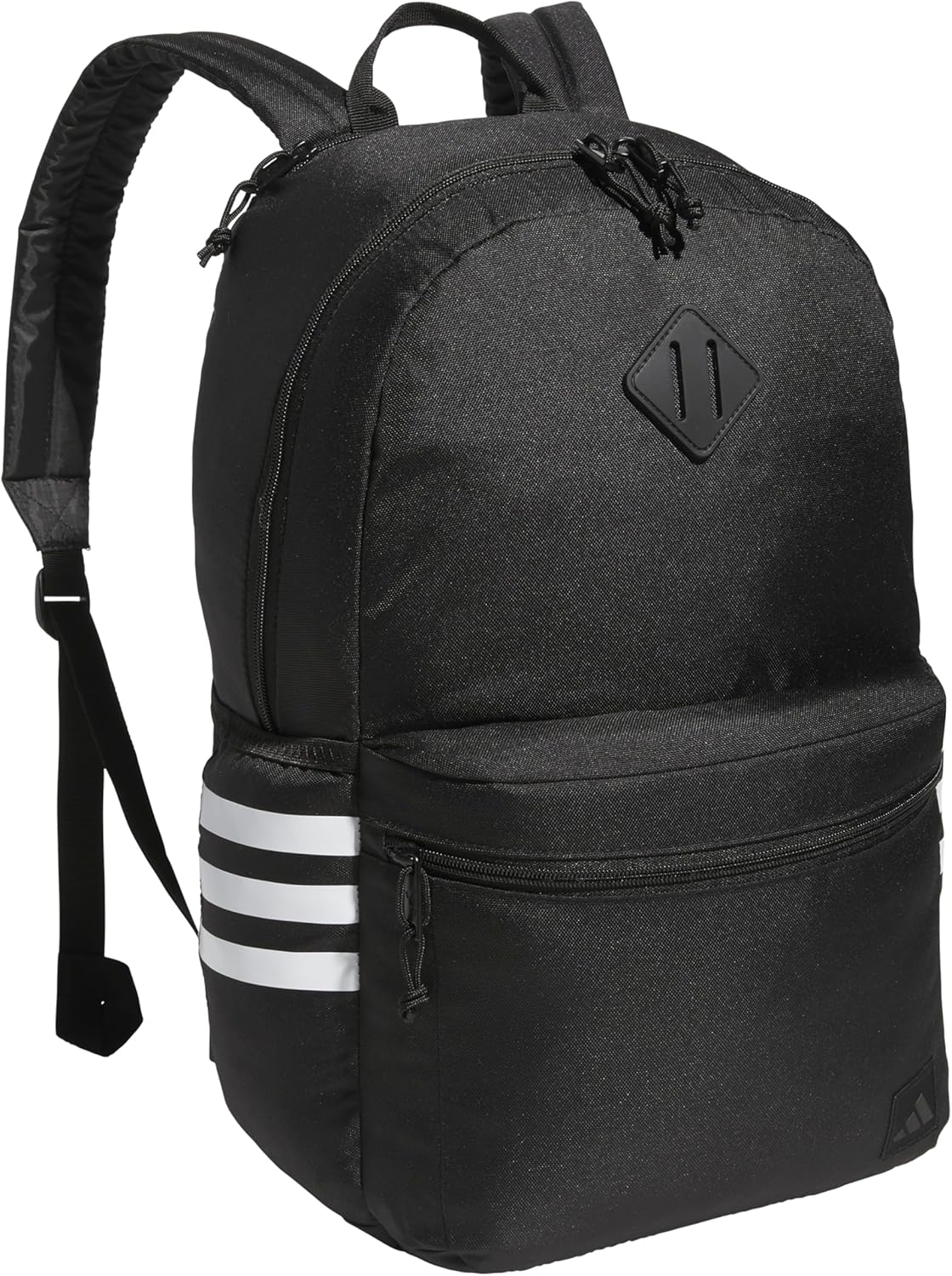 adidas 3-Stripe Classic Backpack for Men and Women, Bag with Laptop Sleeve, Woodland Floral Chalk White/Wonder Orchid Purple/5.0, One Size