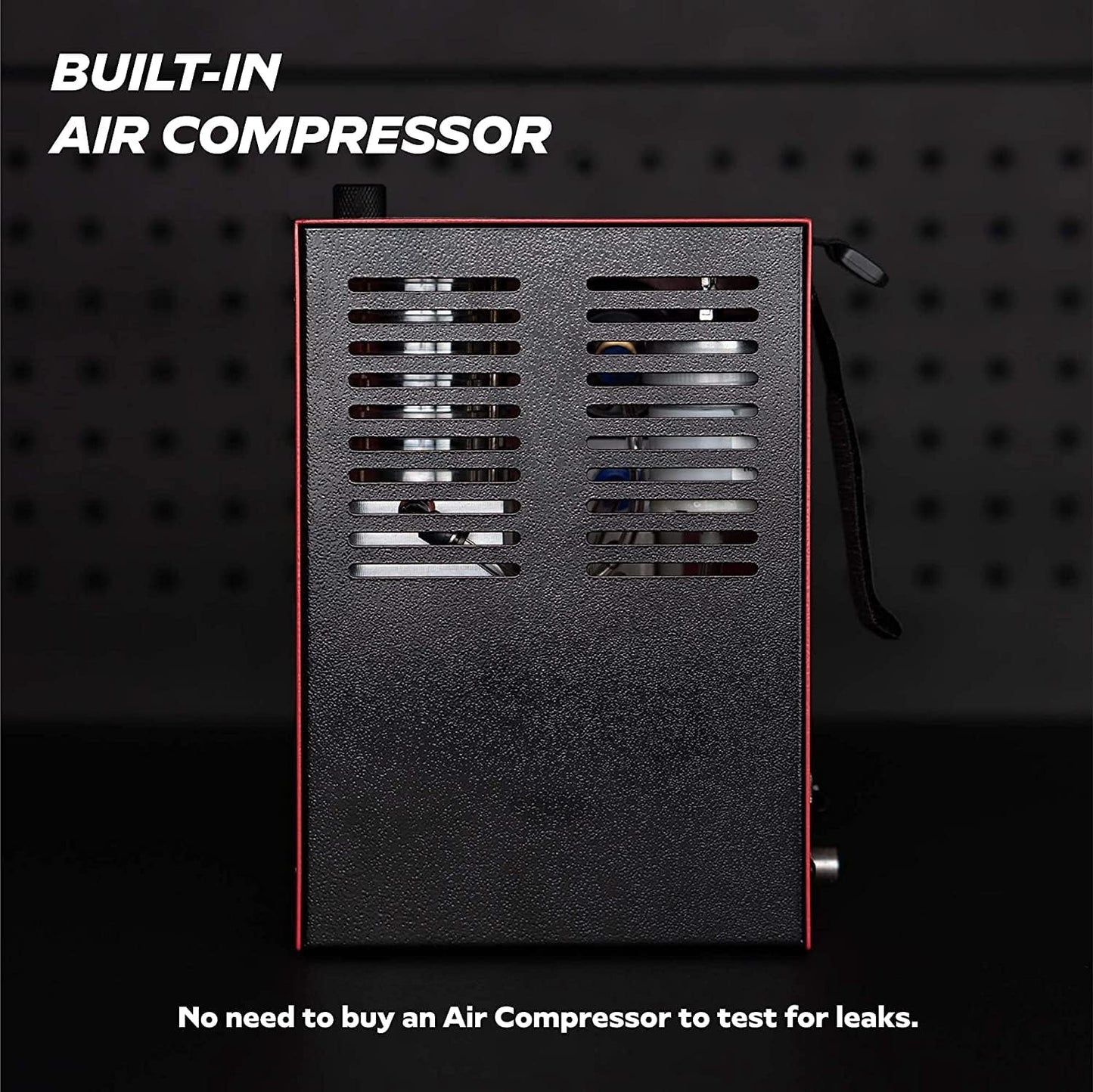Automotive Smoke Machine for EVAP, Vacuum, Exhaust, and More Leak Detection Testing | Model 02 | Approved Smoke Fluid Included | Built-in Air Compressor | Pressure Gauge