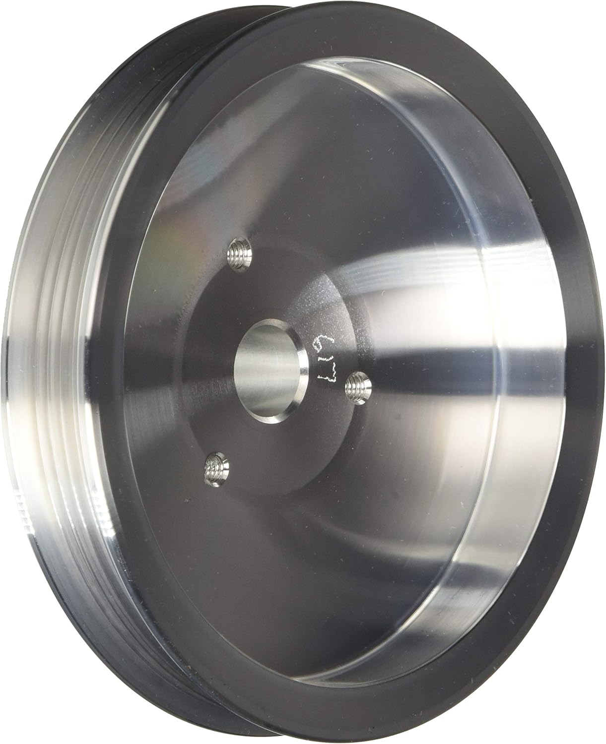 617 Clear Powder Coated Billet Aluminum 5-Rib Power Steering Pulley
