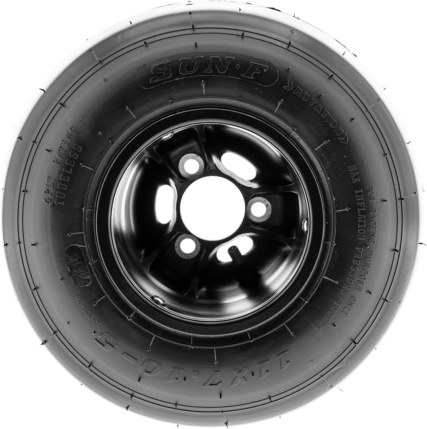 SunF 11x7.10-5 11x7.10x5 Race Go Kart Tire 4 PR K001 - SET of 4