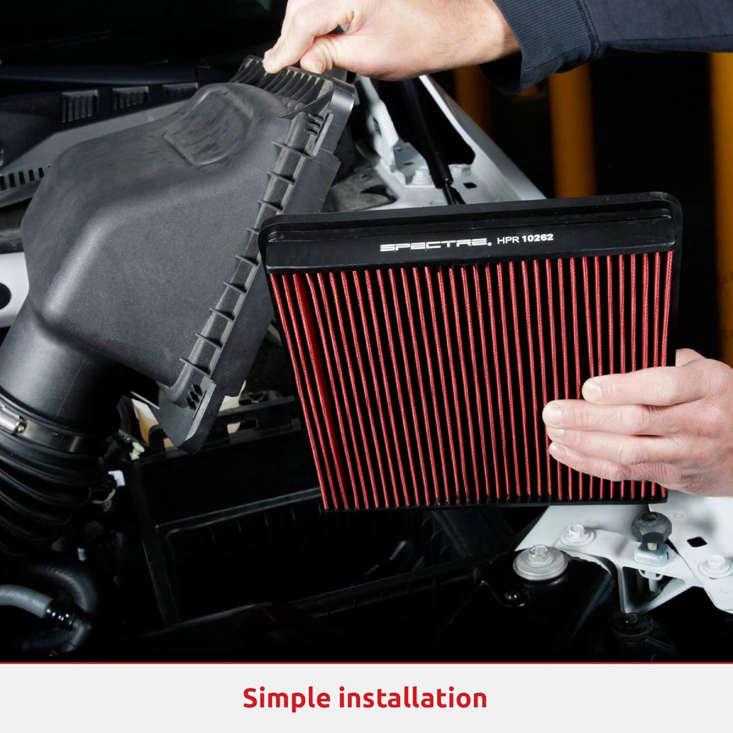 Spectre Performance Universal Clamp-On Air Filter: Washable Filter: Round Tapered; 3 in/3.5 in/4 in Flange ID; 5.5 in (140 mm) Height; 6 in (152 mm) Base; 4.75 in (121 mm) Top, SPE-8132