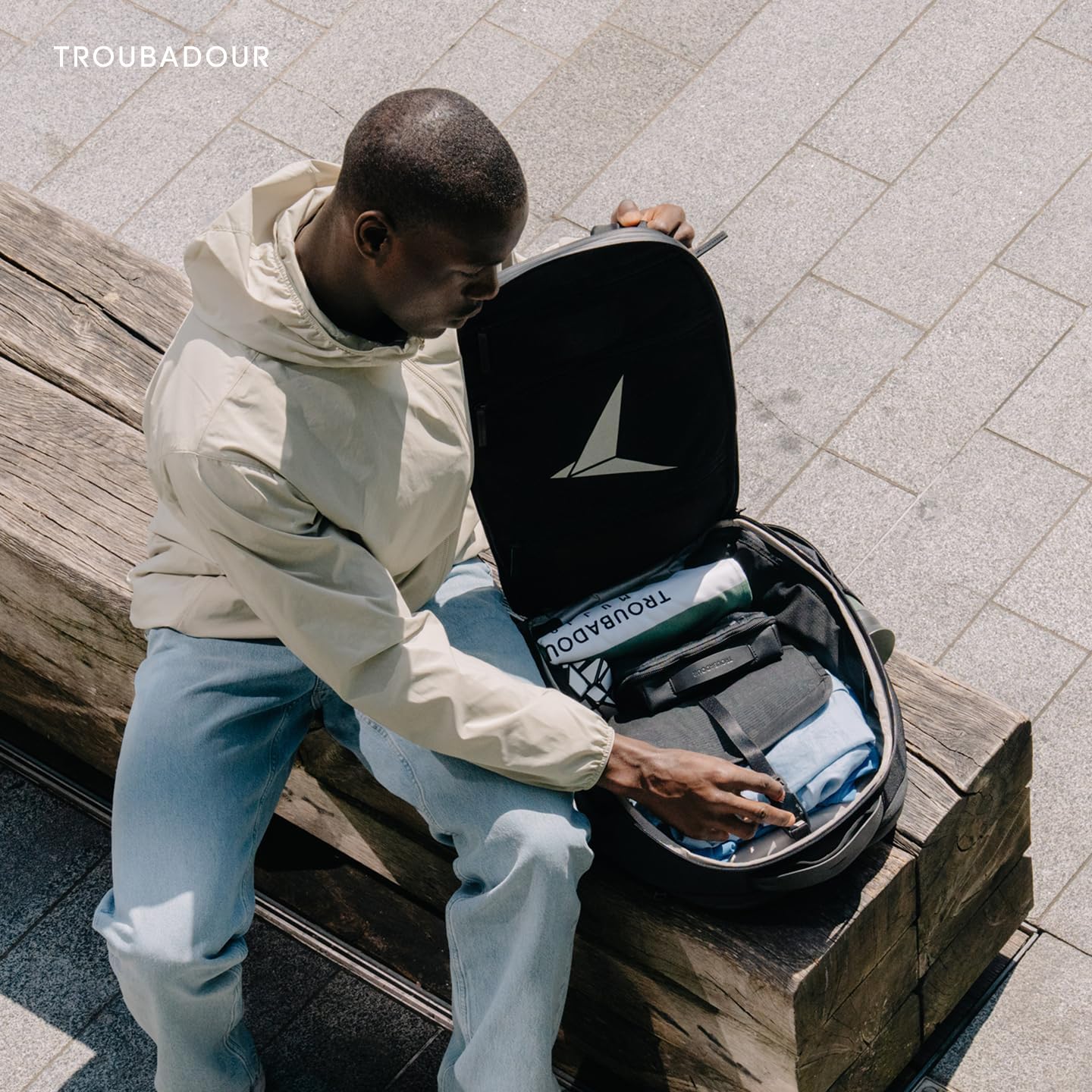 Troubadour Apex Travel Backpack - Expandable Up to 42L Capacity - Black