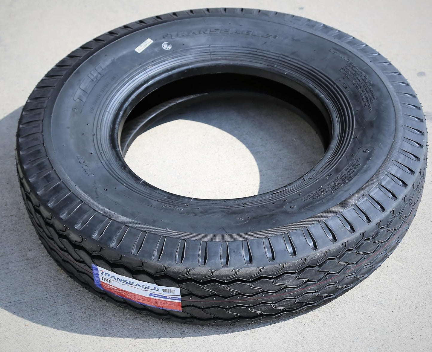 Transeagle TE40 Premium Trailer Tire-ST7-15 7X15 (205/90D15) 118G Load Range E LRE 10-Ply BSW Black Side Wall