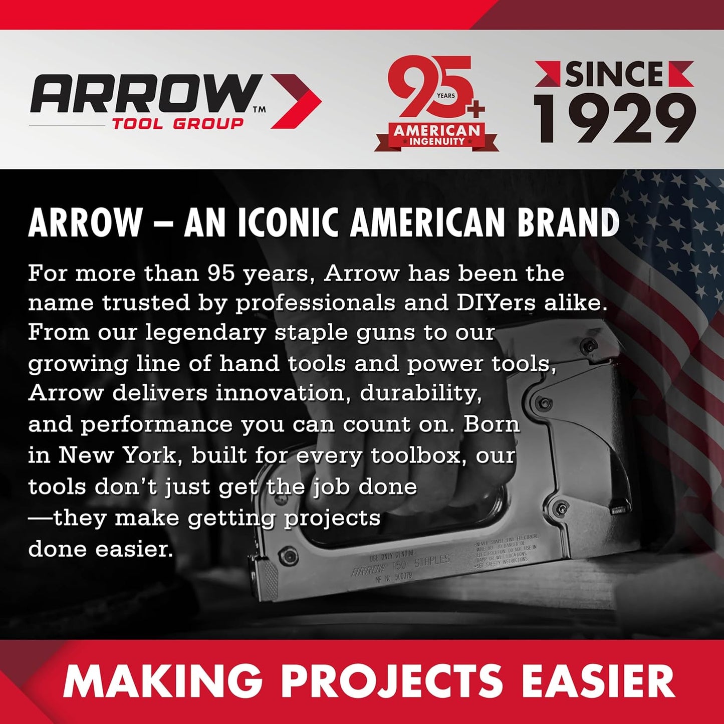 ARROW 8PCS Pliers & Wrench Set, 6" Needle Nose Pliers, 6" Diagonal, 7" Linesman, 8" Slip Joint, 8" & 10" & 12" Groove Joint and CRV 8" Adjustable Wrench, Portable Rolling Bag With Handle