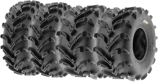 Set of 4 SunF A024 AT-Mud-Trail ATV UTV 23x8-11 Front & 22x11-9 Rear off-road Tires, 6 PR, Tubeless