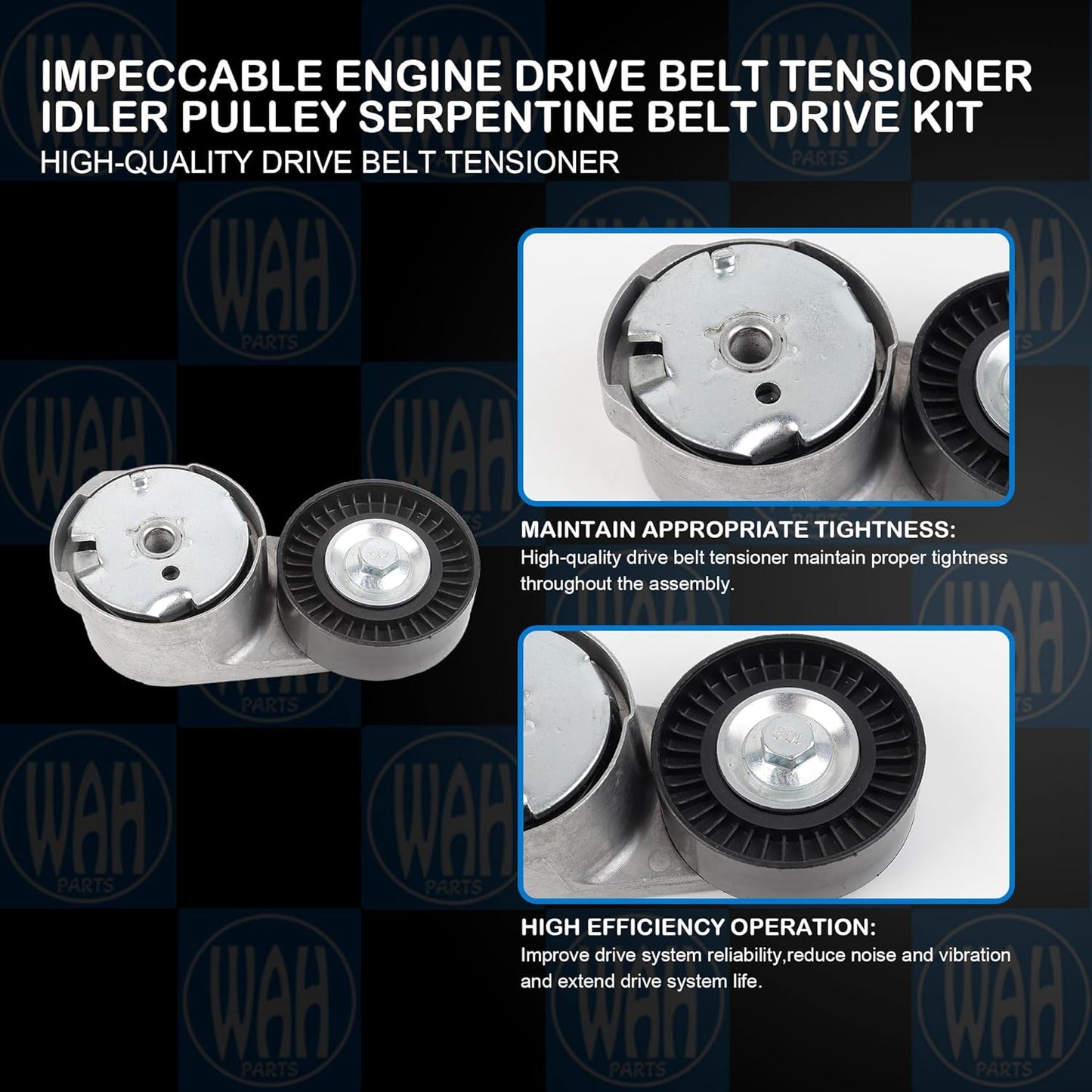 90K-39282D Engine Drive Belt Tensioner Idler Pulley Serpentine Belt Drive Kit Compatible with 2011-2016 Chrysler Town and Country 200 Dodge Journey 39282 5184617AD 38082 4627509AA 4627851AA