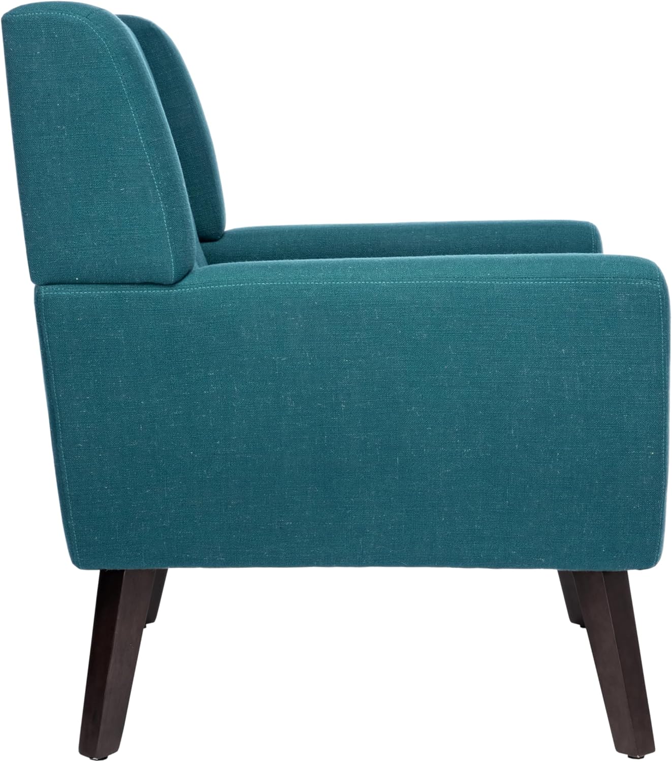 Accent Chairs Set of 2, Modern Fabric Upholstered Armchairs for Living Room, Comfy Arm Chairs Tufted Back and Solid Wood Legs for Bedroom Office Room (Light Blue)