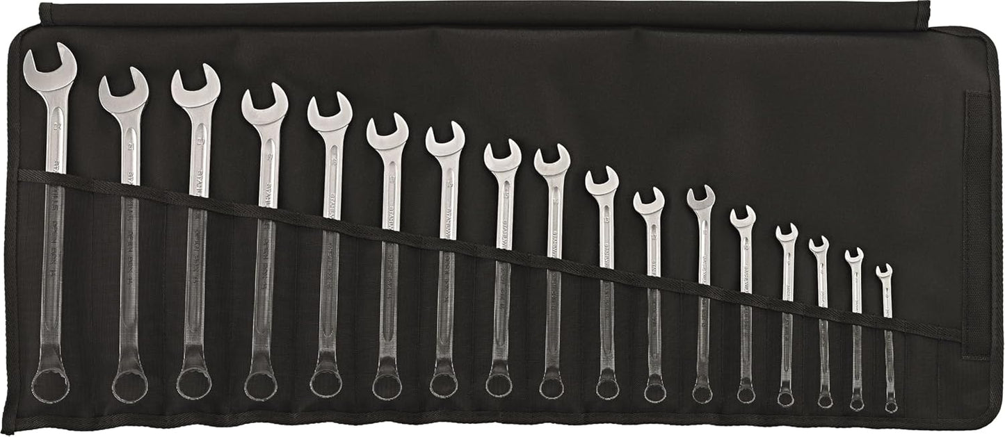 Stahlwille 96401005 14/17 Combination Spanner Set, Open-Box Long, 17 Piece Set, 6.0-22mm Range, High-Performance Quality, Chrome-Alloy-Steel, Made in Germany