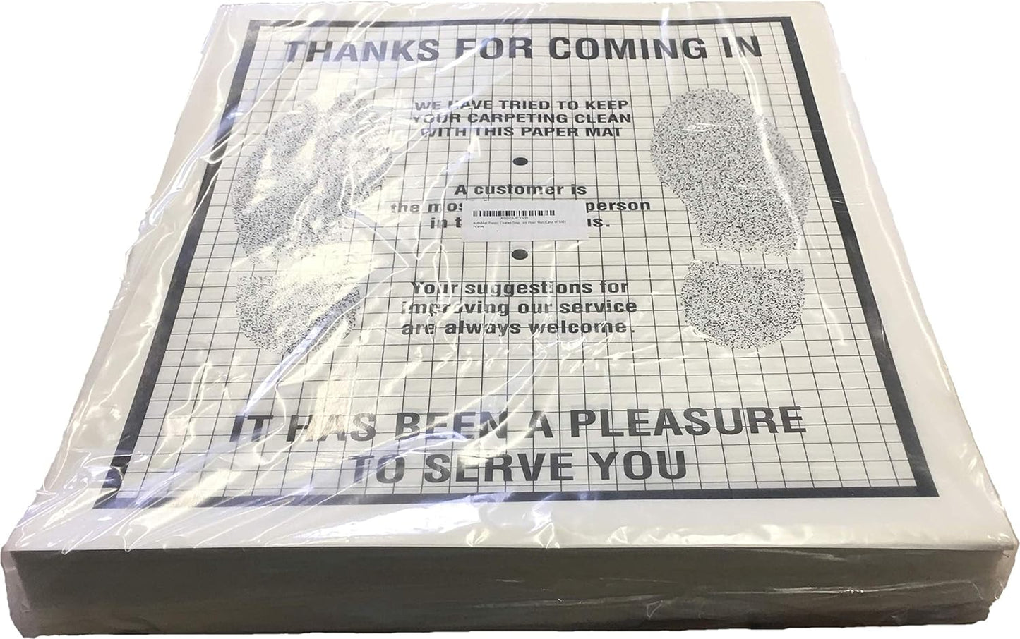 AutoMat Plastic Coated Disposable Paper Automotive Floor Mat (Case of 500)
