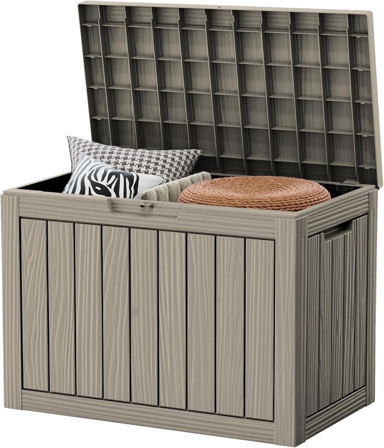 200 Gallon Outdoor Storage Box - Waterproof Patio Deck Box for Outside Deliveries, All-Weather Resin Bin with Lock for Cushions & Tools, UV-Resistant, Matte Black