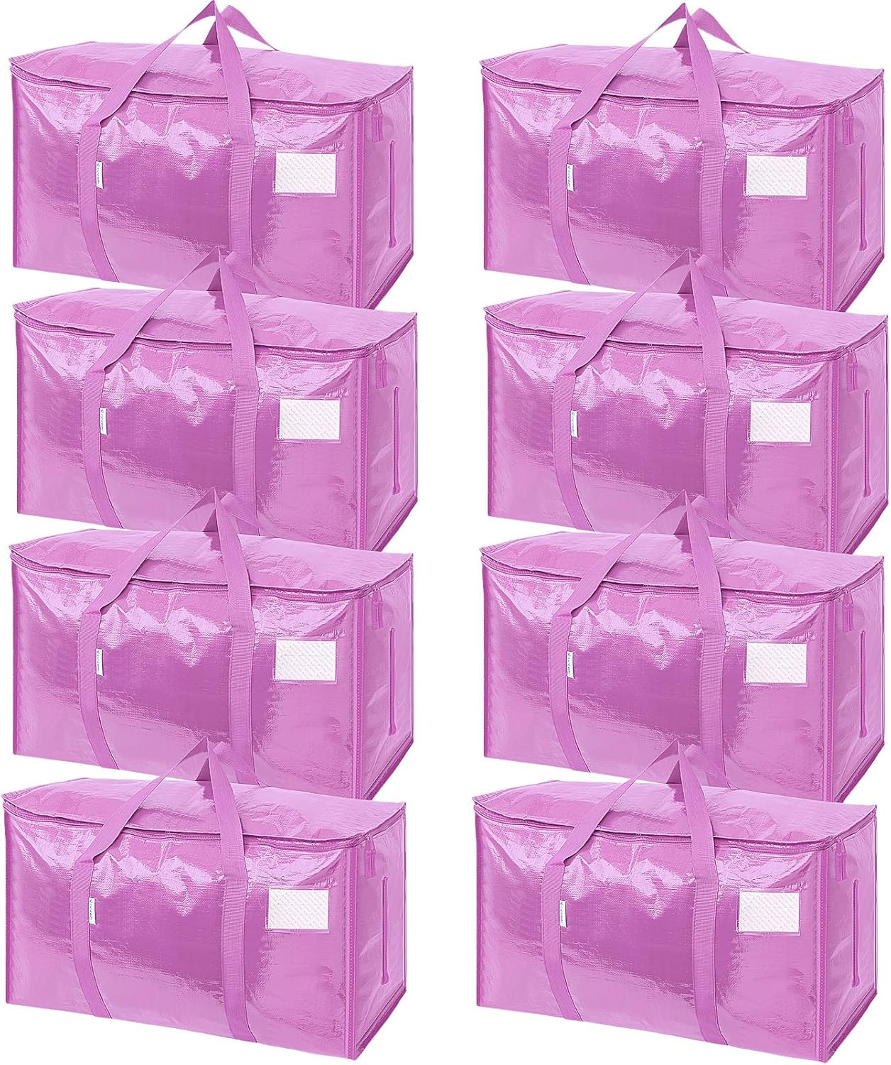 TICONN 6 Pack Extra Large Moving Bags with Zippers & Carrying Handles, Heavy-Duty Storage Tote Moving Boxes for Space Saving