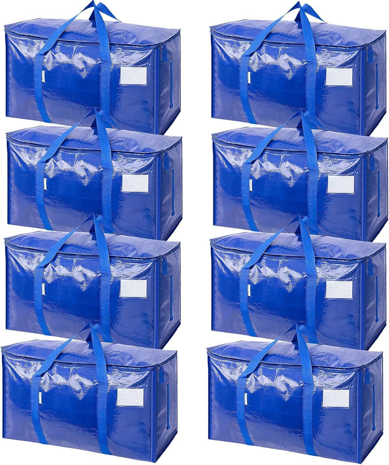 TICONN 6 Pack Extra Large Moving Bags with Zippers & Carrying Handles, Heavy-Duty Storage Tote Moving Boxes for Space Saving